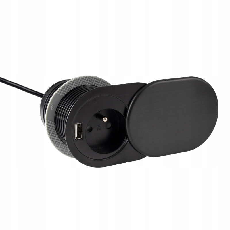 Elektrická zásuvka, USB pult Design Light black